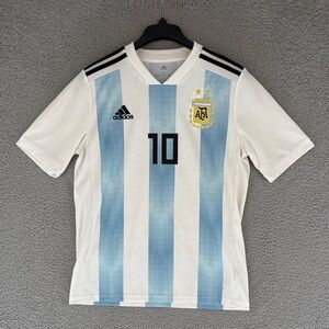 Lionel Messi #10 Argentina Adidas Climalite youth 15-16 soccer jersey pullover